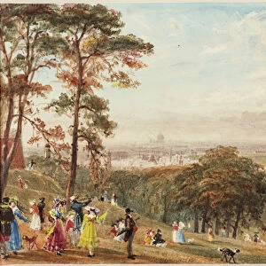London from Greenwich, 1829 (b / c & w / c on wove paper)