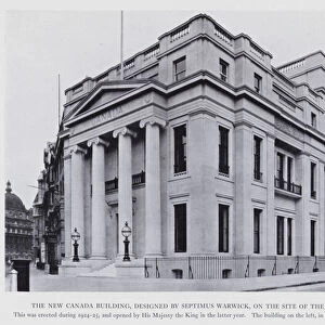 London: The New Canada Building, designed by Septimus Warwick, on the site of the Union Club House (b / w photo)