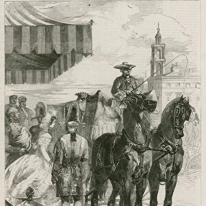 The London Season - going to the drawing room (engraving)