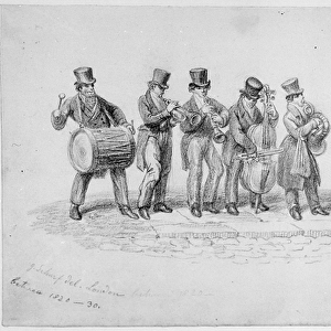 London Street Musicians, c. 1820-30 (pencil on paper)