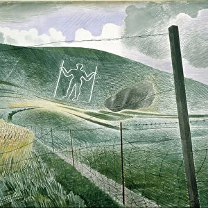 The Long Man of Wilmington or, The Wilmington Giant, 1939 (w / c on paper)