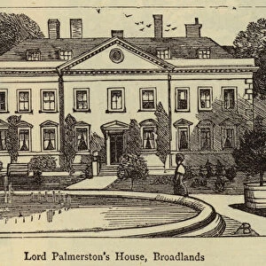 Lord Palmerstons House, Broadlands (engraving)