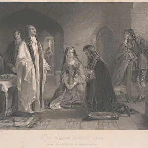 Lord William Russell receiving Communion, engraved by C. H. Jeens (engraving)