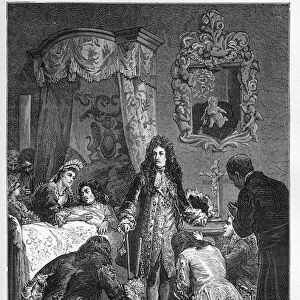 Louis XIV Visits James II on his Death-Bed - Visit of Louis XIV King of France to James