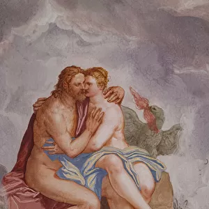 Love between Jupiter and Io, detail of the "Io Room", c. 1565 (fresco)