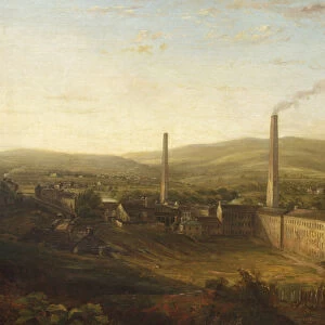 Lowerhouse Print Works, Burnley (oil on canvas)