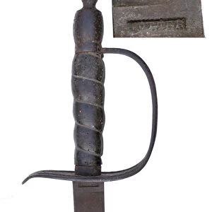 Loyalist (Tory) officers cavalry saber, American Revolutionary War (metal & leather)