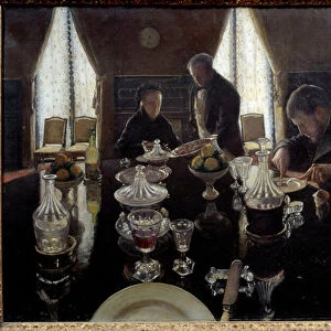 Lunch. Painting by Gustave Caillebotte (1848-1894), 1876. Oil on canvas