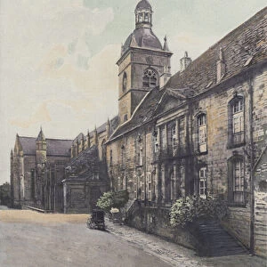 Luxeuil, L Eglise et le Presbytere (colour photo)