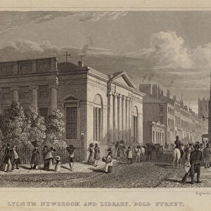 Lycaeum Newsroom and Library, Bold Street, Liverpool (engraving)