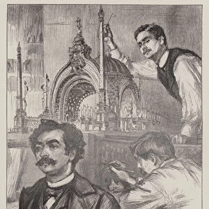 M Binet, the Architect of the Paris Exhibition of 1900, and his Model of the Entrance (litho)