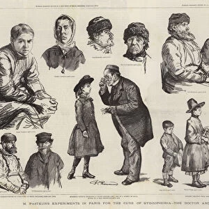 M Pasteurs Experiments in Paris for the Cure of Hydrophobia, the Doctor and some of his Patients (engraving)