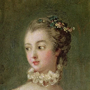 Madame de Pompadour (1721-64) (oil on canvas) (detail of 26230)