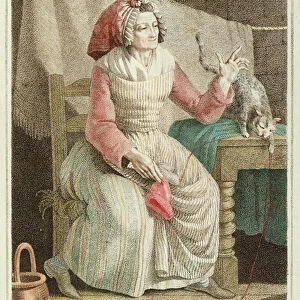Madame Sans-Culotte, 1792 (colour engraving)