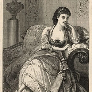 Mademoiselle Marguerite Bellanger, formerly the mistress of Napoleon III (engraving)