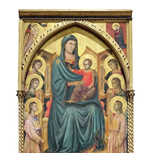 Madonna and Child enthroned with six angels, 1320 circa, (tempera on wood)