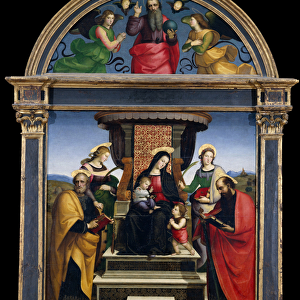Madonna and Child Enthroned with Saints, c. 1504 (oil and gold on wood)