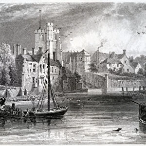 Maidstone form the water, Kent, 1832 (engraving)