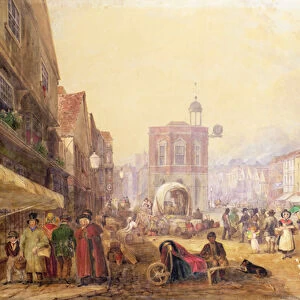Maidstone High Street from Gabriels Hill, 1829