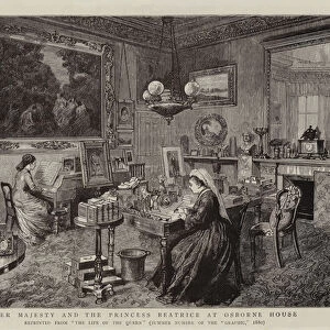 Her Majesty and the Princess Beatrice at Osborne House (engraving)