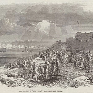 Her Majesty, in "The Fairy, "passing Southsea Castle (engraving)