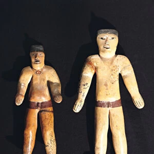 Two Male Statuettes, Recuay Culture (ceramic)