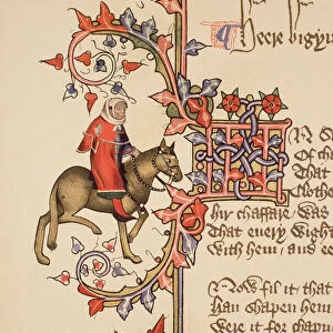 The Man of Law, detail from The Canterbury Tales, by Geoffrey Chaucer (c