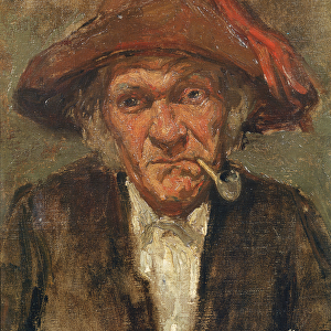Man smoking a pipe, c. 1859 (oil on canvas)