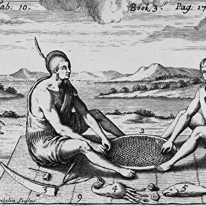 A Man And His Wife At Dinner, 1705 (engraving)