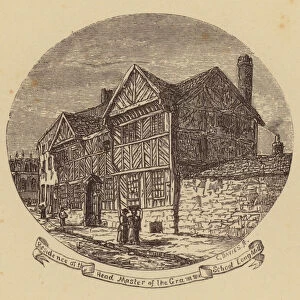 Manchester: Residence of the Head Master of the Grammar School, Long Mill (engraving)