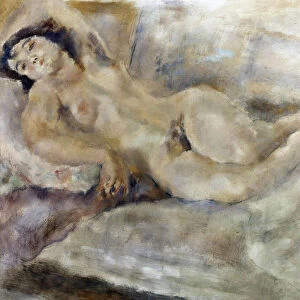 Manolita An extended naked woman. Painting by Jules Pascin (1885-1930) 1929 Paris