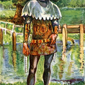 Mans costume in reign of Edward III (1327 -1377)