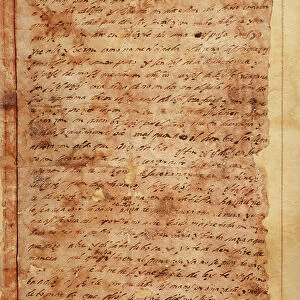 Manuscript. Letter no 7 to the monks of Beas de Segura (Carta nº 7 de S. Juan de la Cruz desde Malaga a las monjas de Beas de Segura). Paper. 18th of November 1585
