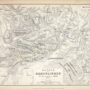 Map of the Battle of Hohenlinden, published by William Blackwood and Sons
