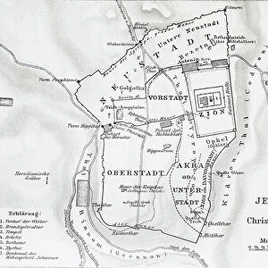 Map of Jerusalem at the time of Jesus Christ