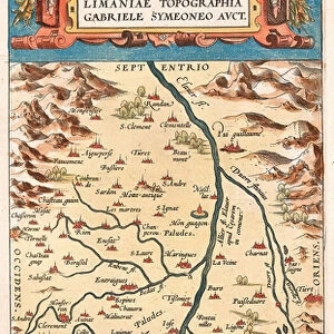 Map of the Loire territory with the castles and towns bordering the river