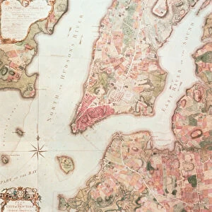 Map of New York in 1766-67 (w / c on paper)