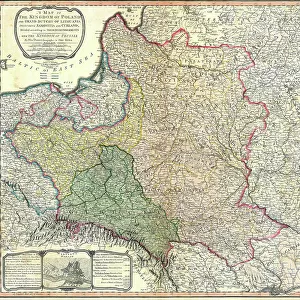 Maps and Charts Canvas Print Collection: Lithuania