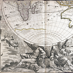 Map of the southern hemisphere of the world, 1708 (etching, 1717)