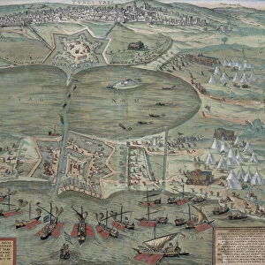 Map of Tunis, from Civitates Orbis Terrarum by Georg Braun (1541-1622