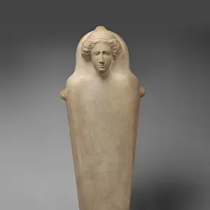 Marble anthropoid sarcophagus, c. 410 BC (parian marble)