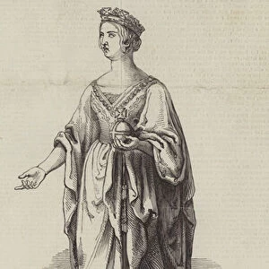 Marble Statue of Her Majesty, in the Royal Exchange (engraving)