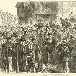 March of the archers (engraving)
