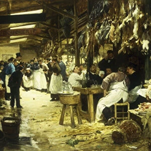 The Marketplace, 1885 (oil on canvas)
