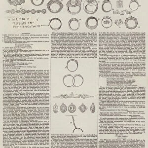 Marriage, Betrothal, and other British Hand-Rings (engraving)
