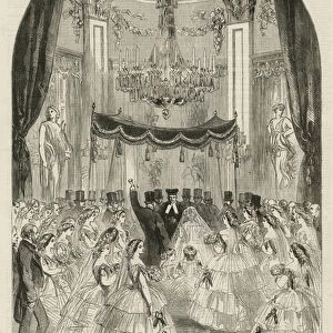 Marriage ceremonial of the Baron Alphonse de Rothschild and Miss Leonora Rothschild (engraving)