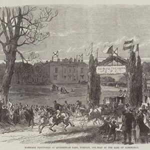 Marriage Festivities at Quiddenham Park, Norfolk, the Seat of the Earl of Albemarle (engraving)