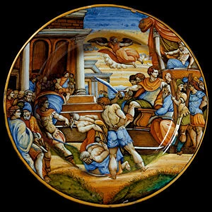 The martyrdom of brothers John and Paul under the reign of Emperor Julian the Apostate (Flavius Claudius Julianus (331-363), produced in Urbino, Italy. 1540 around Florence, Museo Nazionale del Bargello
