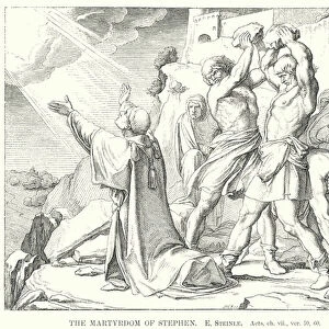 The Martyrdom of Stephen, Acts, ch vii, ver 59, 60 (engraving)