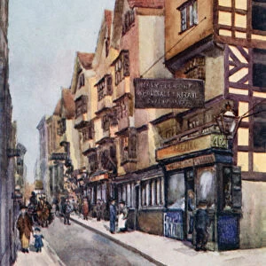 Mary-le-Port Street: a Bit of Old Bristol (colour litho)